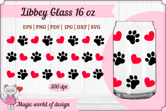 Dog Mom Svg for Libbey Can Glass 16 Oz Graphics and Crafts
